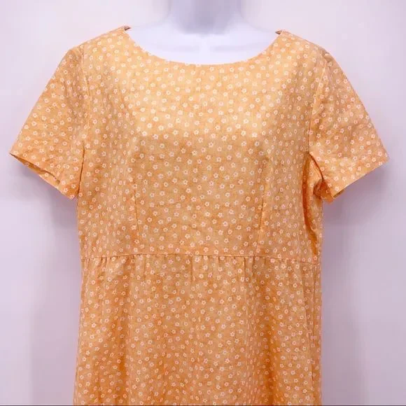 Vintage Orange Floral MuMu Dress Size M-XL - Picture 2 of 4